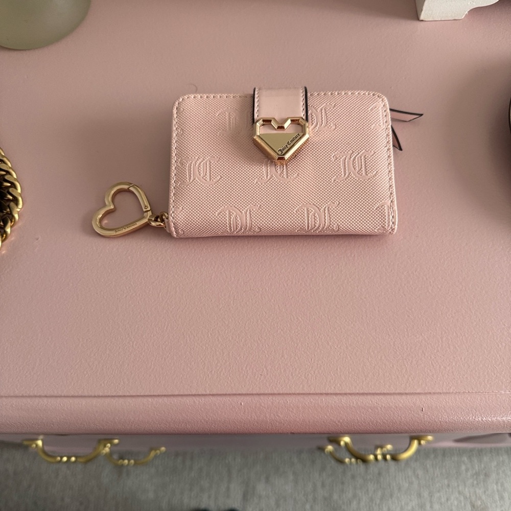 Juicy Couture Pink Wallet with Gold Clasp